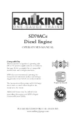 Rail King SD70ACe Operator'S Manual preview