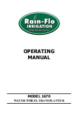 Preview for 1 page of Rain-Flo Irrigation 1670 Operating Manual