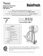 Rainfresh Twist QS1 User Manual preview