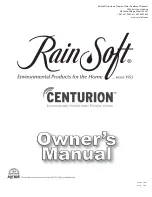 RainSoft CENTURION Owner'S Manual preview