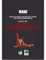 RAIS Q-TEE Instructions For Installation, Use And Maintenance Manual preview