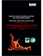 Preview for 1 page of RAIS RINA Instructions For Installation, Use And Maintenance Manual