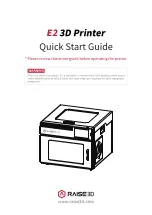 RAISE 3D E2 Quick Start Manual preview