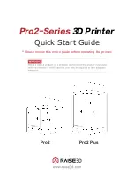 RAISE 3D Pro2 Series Quick Start Manual предпросмотр