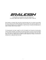 Preview for 3 page of Raleigh MOUNTAIN BIKE Assembly Manual