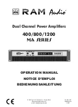 RAM MA400 Operation Manual preview