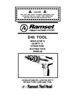 RAMSET D45 Operator'S Safety & Operating Instruction Manual предпросмотр