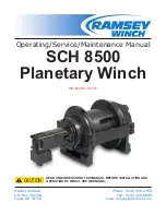 Ramsey Winch SCH-8500 Operating/Service/Maintenance Manual preview
