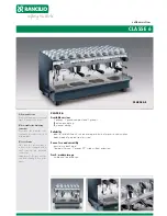 Rancilio Classe 6 E Specification preview