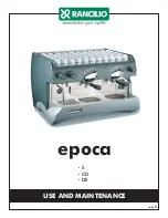 Rancilio Epoca S Use And Maintenance Manual preview