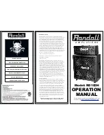 Randall Diavlo RD100H Operation Manual preview