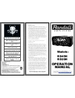 Randall Diavlo RD45H Operation Manual предпросмотр