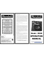 Randall RG80 Operation Manual предпросмотр