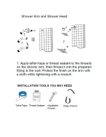 Preview for 3 page of Randolph Morris TRANQUIL RAINFALL RMAS-3TSQ-SQH-HSSQ-6BSQ-S Installation Manual