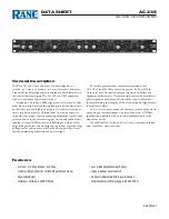 Предварительный просмотр 1 страницы Rane AC 23S Datasheet