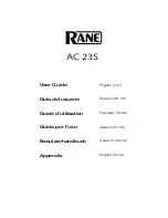 Preview for 1 page of Rane AC 23S User Manual