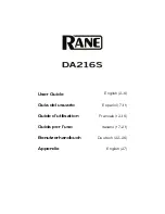 Preview for 1 page of Rane DA216S User Manual