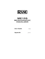 Rane ME 15S User Manual preview