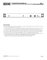 Preview for 1 page of Rane ML 1 Operator'S Manual