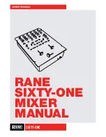 Rane SIXTY-ONE Owner'S Manual preview