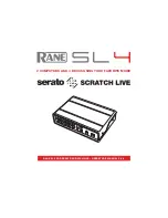 Предварительный просмотр 1 страницы Rane SL 4 Operator'S Manual