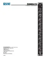 Rane SM 82S User Manual preview