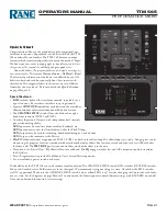 Rane TTM 56S Operator'S Manual preview