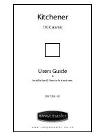 Preview for 1 page of Rangemaster Kitchener 110 Users Manual & Installation