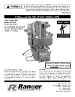 Preview for 1 page of Ranger Products RX3040 Installation And Operation Manual