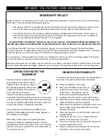 Preview for 2 page of Ranger RP-50FC Assembly And Operation Manual