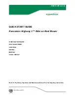 Preview for 1 page of Ransomes Highway 3 Quick Start Manual