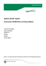 Ransomes HR380 Quick Start Manual preview