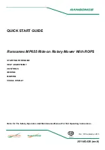 Ransomes MP655 Quick Start Manual предпросмотр