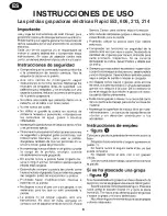 Предварительный просмотр 8 страницы Rapid 553 Instructions For Use Manual