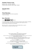 Preview for 1 page of Rapidline Eternity ECT600 Assembly Instructions