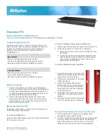 Preview for 1 page of Raritan Dominion Px Quick Installation And Setup Manual
