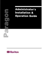 Raritan Paragon Manager Installation And Operation Manual preview