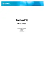 Предварительный просмотр 1 страницы Raritan PM User Manual