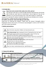 Preview for 3 page of RASHA PROFESSIONAL Blade Quick User Manual