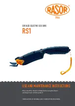 RASOR RS1 Use And Maintenance Instructions предпросмотр