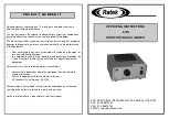 Предварительный просмотр 2 страницы Ratek DBH10 Operating Instructions