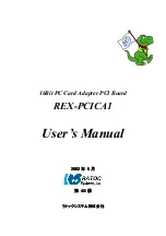 Ratoc Systems 16Bit PC Card Adapter PCI Board REX-PCICA1 User Manual preview
