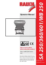 Rauch SA 250 Operator'S Manual preview
