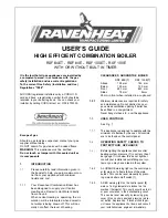 Ravenheat RSF 84E User Manual preview
