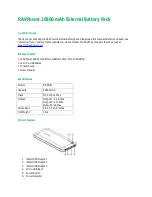 Preview for 1 page of Ravpower RP-PB41 Quick Start Manual