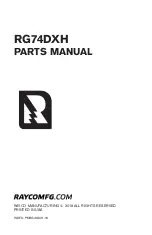 Rayco RG74DXH Parts Manual preview