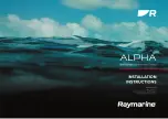 Preview for 1 page of Raymarine ALPHA Installation Instructions Manual