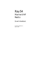 Preview for 1 page of Raymarine Ray54 Owner'S Handbook Manual