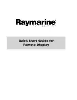 Raymarine Remote display Quick Start Manual предпросмотр