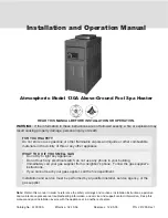 Raypak 130A Operation Manual preview